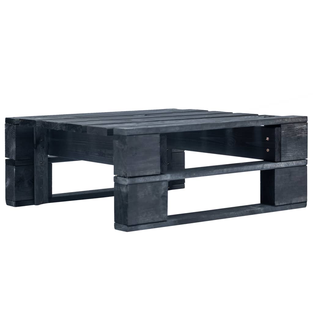 Tuinhocker pallet hout zwart Tuinhocker pallet hout zwart