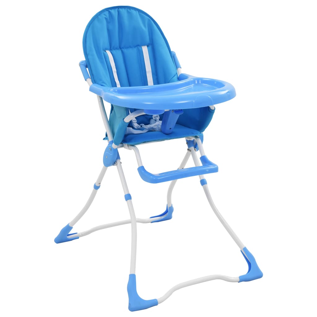 Kinderstoel hoog blauw en wit Kinderstoel hoog blauw en wit