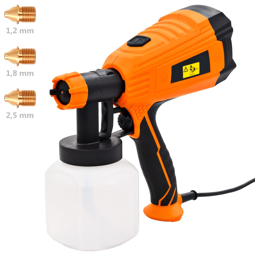Verfspuit elektrisch met 3 mondstukken 500 W 800 ml Verfspuit elektrisch met 3 mondstukken 500 W 800 ml