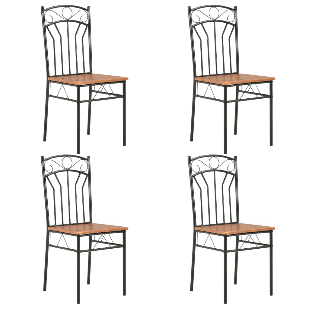 Eetkamerstoelen 4 st MDF bruin Eetkamerstoelen 4 st MDF bruin