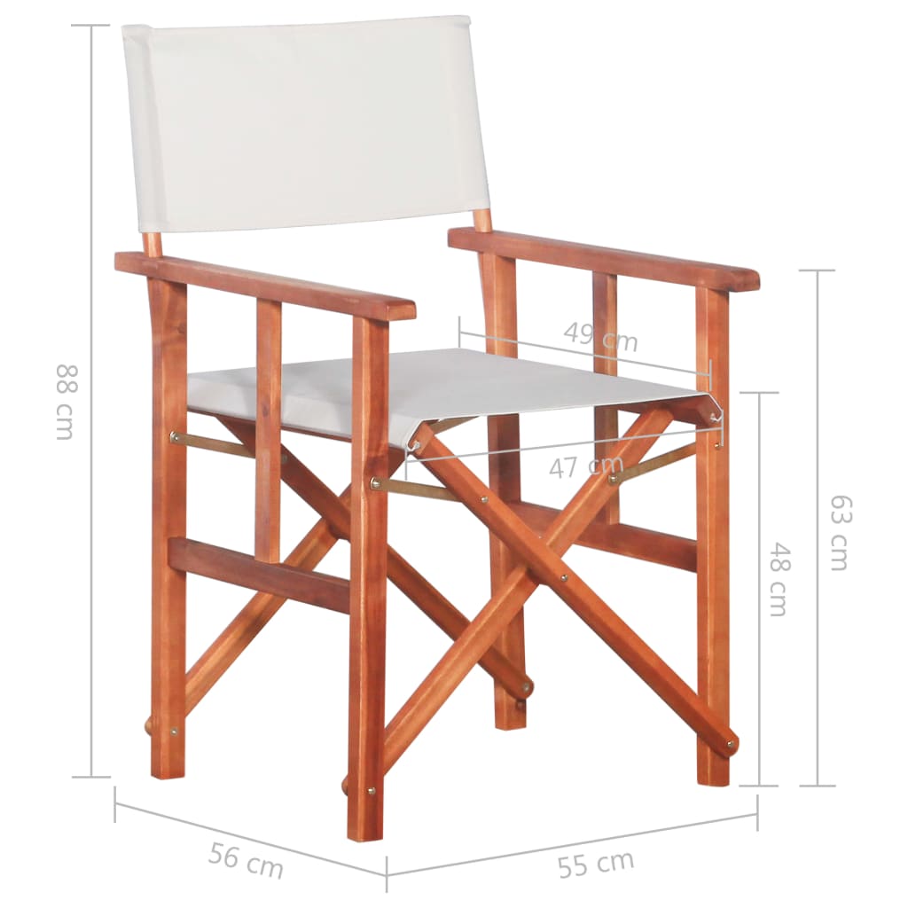 Regisseursstoelen 2 st massief acaciahout Regisseursstoelen 2 st massief acaciahout