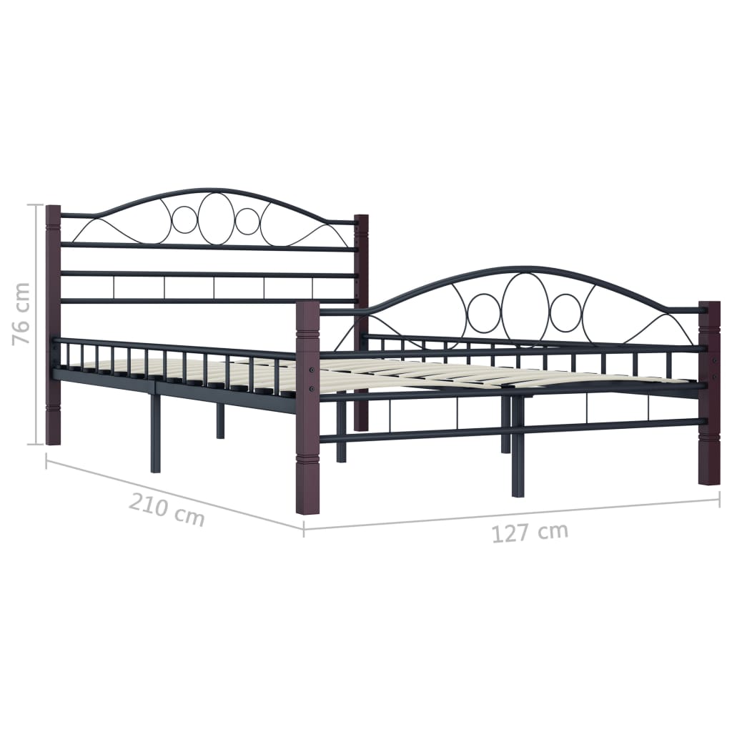 Bedframe metaal zwart 120x200 cm Bedframe metaal zwart 120x200 cm