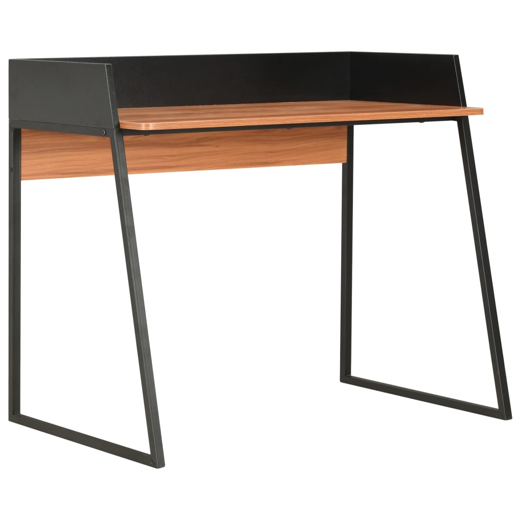 Bureau 90x60x88 cm zwart en bruin Bureau 90x60x88 cm zwart en bruin