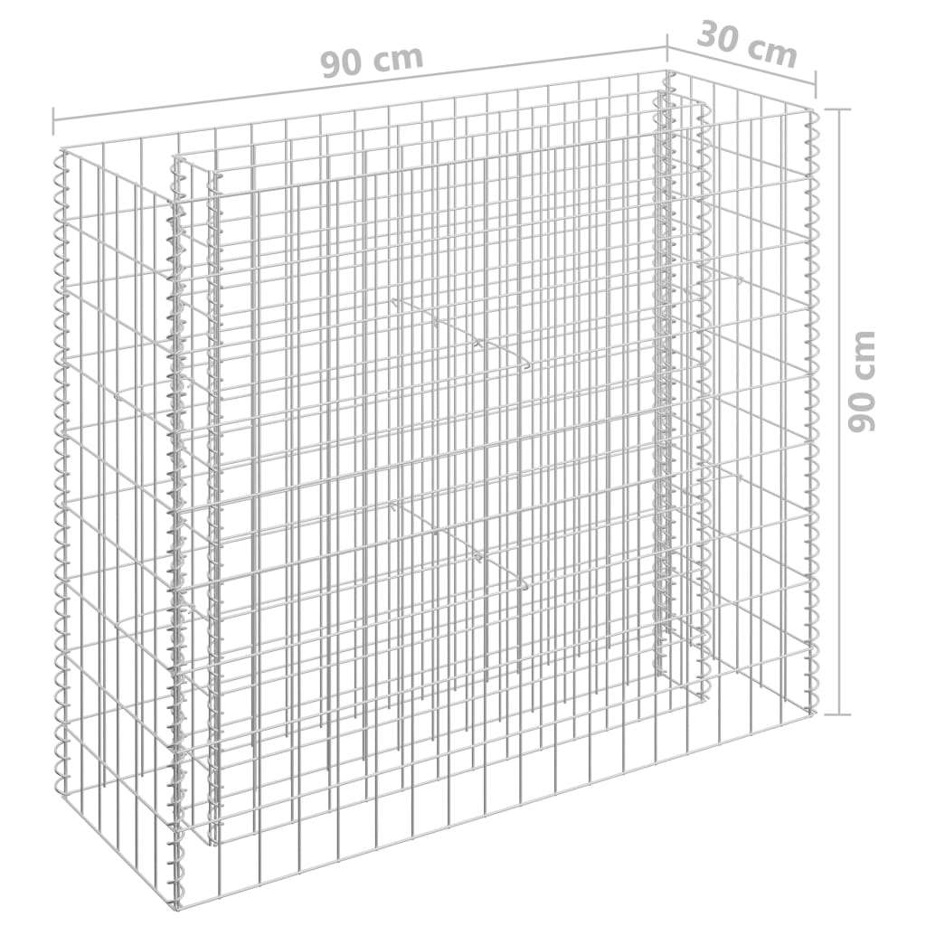 Gabion plantenbak 90x30x90 cm gegalvaniseerd staal Gabion plantenbak 90x30x90 cm gegalvaniseerd staal