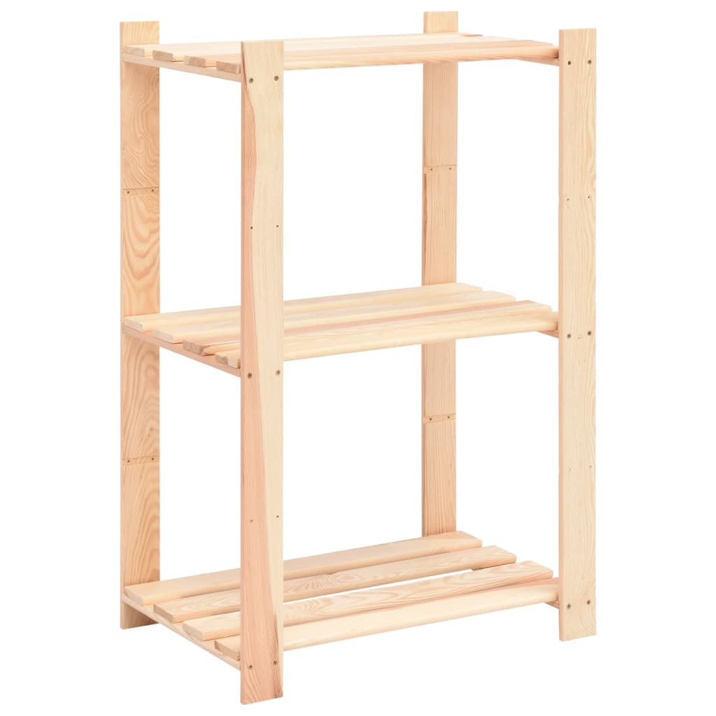 Opbergrek 3-laags 60x38x90 cm massief grenenhout 150 kg Opbergrek 3-laags 60x38x90 cm massief grenenhout 150 kg