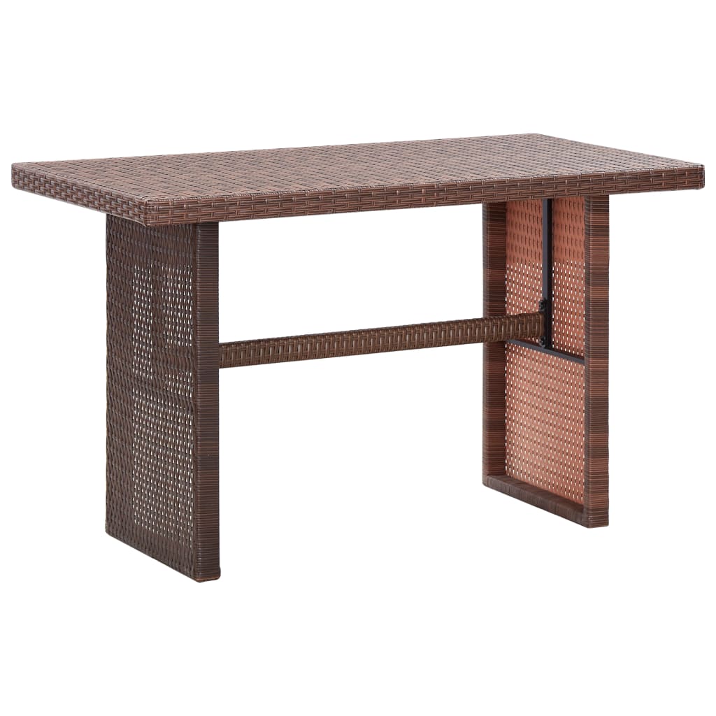 Tuintafel 110x60x67 cm poly rattan bruin Tuintafel 110x60x67 cm poly rattan bruin