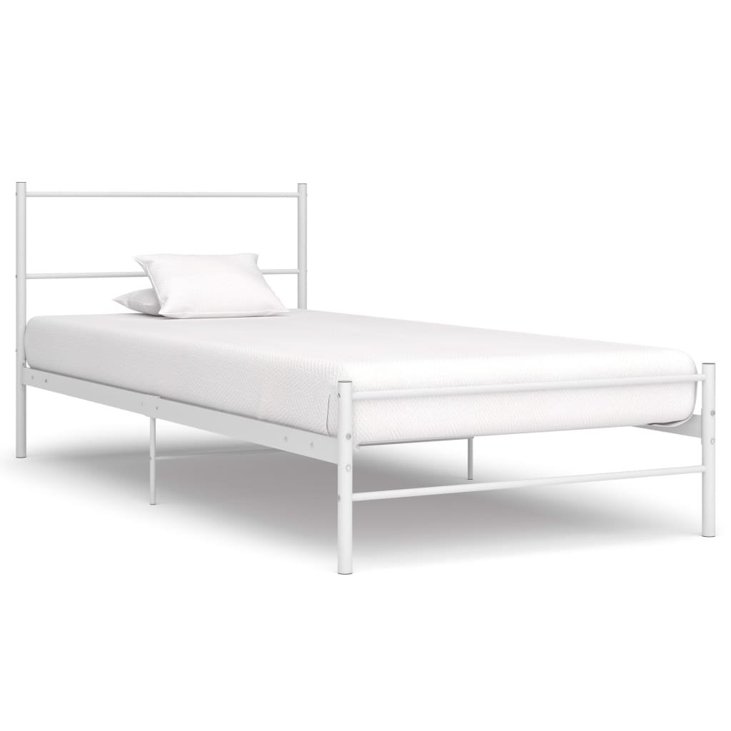 Bedframe metaal wit 100x200 cm Bedframe metaal wit 100x200 cm