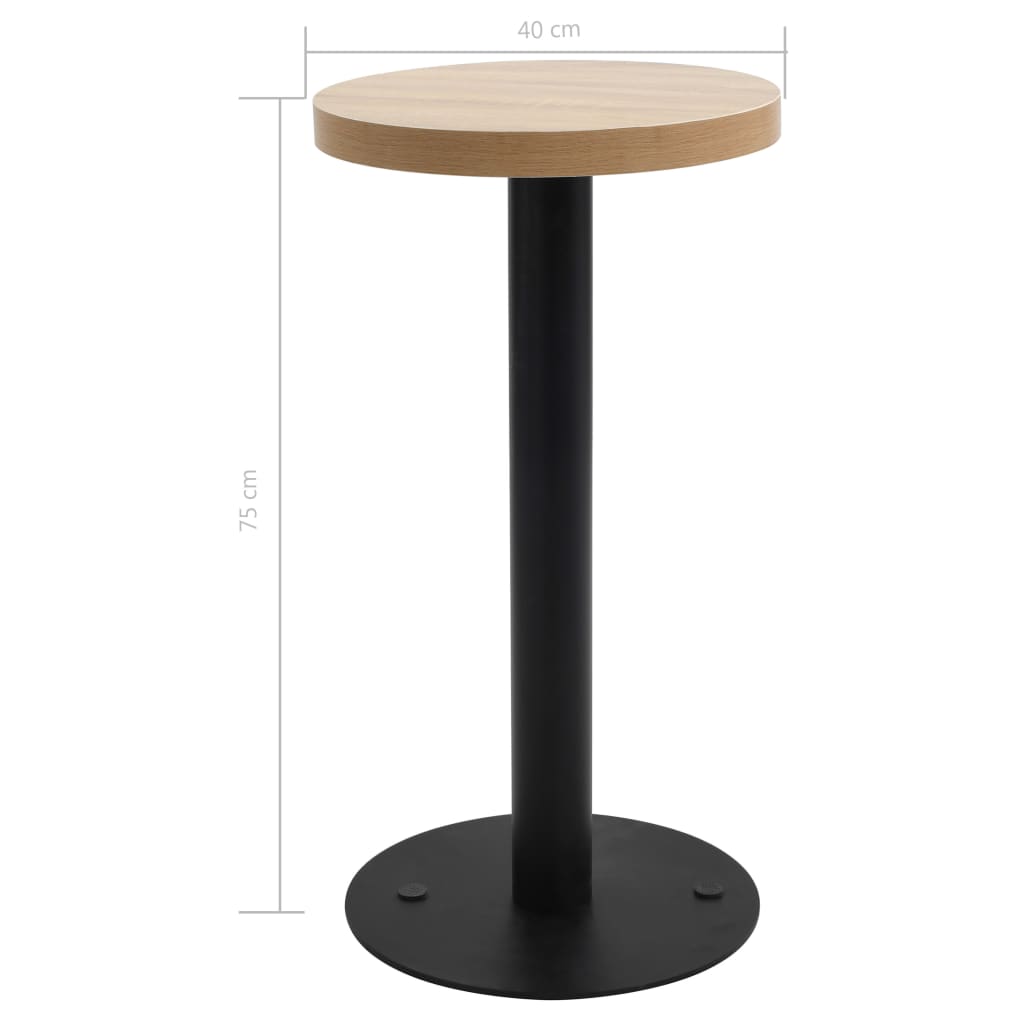 Bistrotafel 40 cm MDF lichtbruin Bistrotafel 40 cm MDF lichtbruin