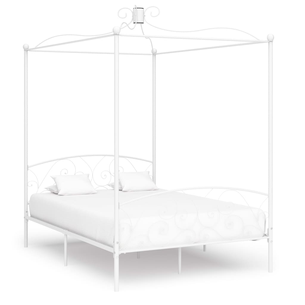 Hemelbedframe metaal wit 120x200 cm