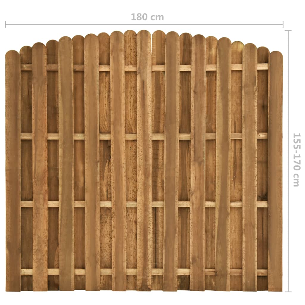 Schuttingpaneel verspringend 180x(155-170) cm grenenhout Schuttingpaneel verspringend 180x(155-170) cm grenenhout