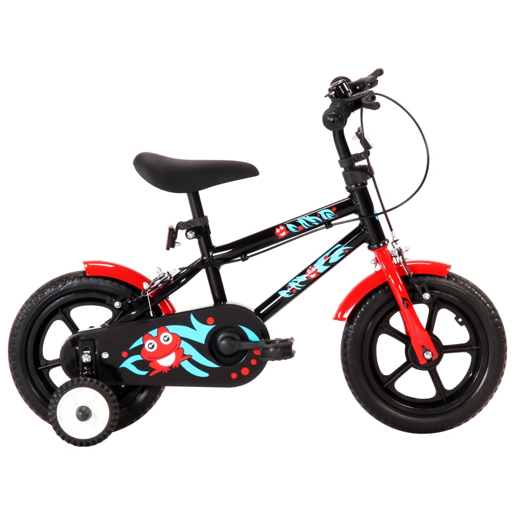 Kinderfiets 12 inch zwart en rood