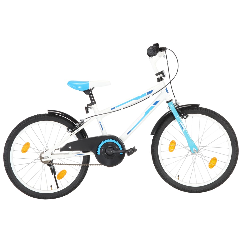 Kinderfiets 20 inch blauw en wit Kinderfiets 20 inch blauw en wit