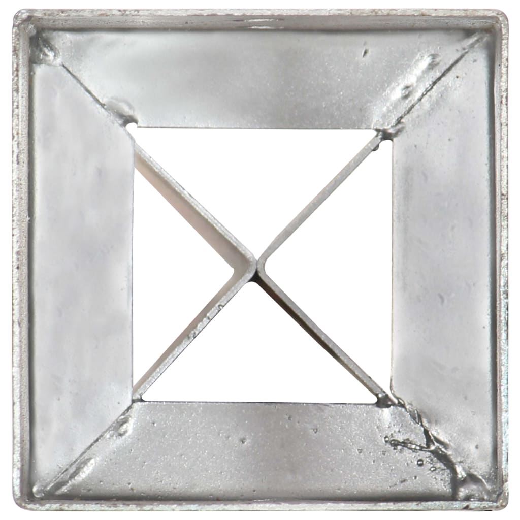 Grondpinnen 12 st 10x10x91 cm gegalvaniseerd staal zilverkleurig Grondpinnen 12 st 10x10x91 cm gegalvaniseerd staal zilverkleurig