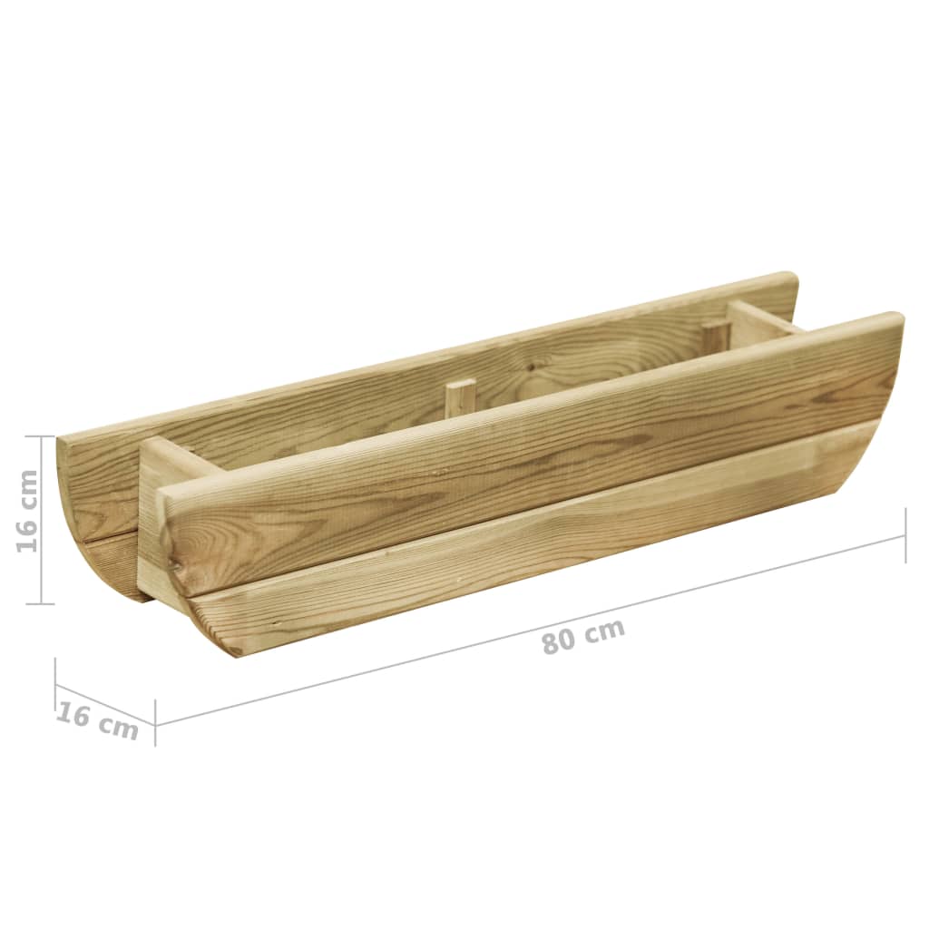 Plantenbak 80x16x16 cm gempregneerd grenenhout Plantenbak 80x16x16 cm gempregneerd grenenhout
