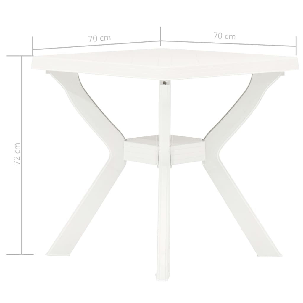 Bistrotafel 70x70x72 cm kunststof wit Bistrotafel 70x70x72 cm kunststof wit