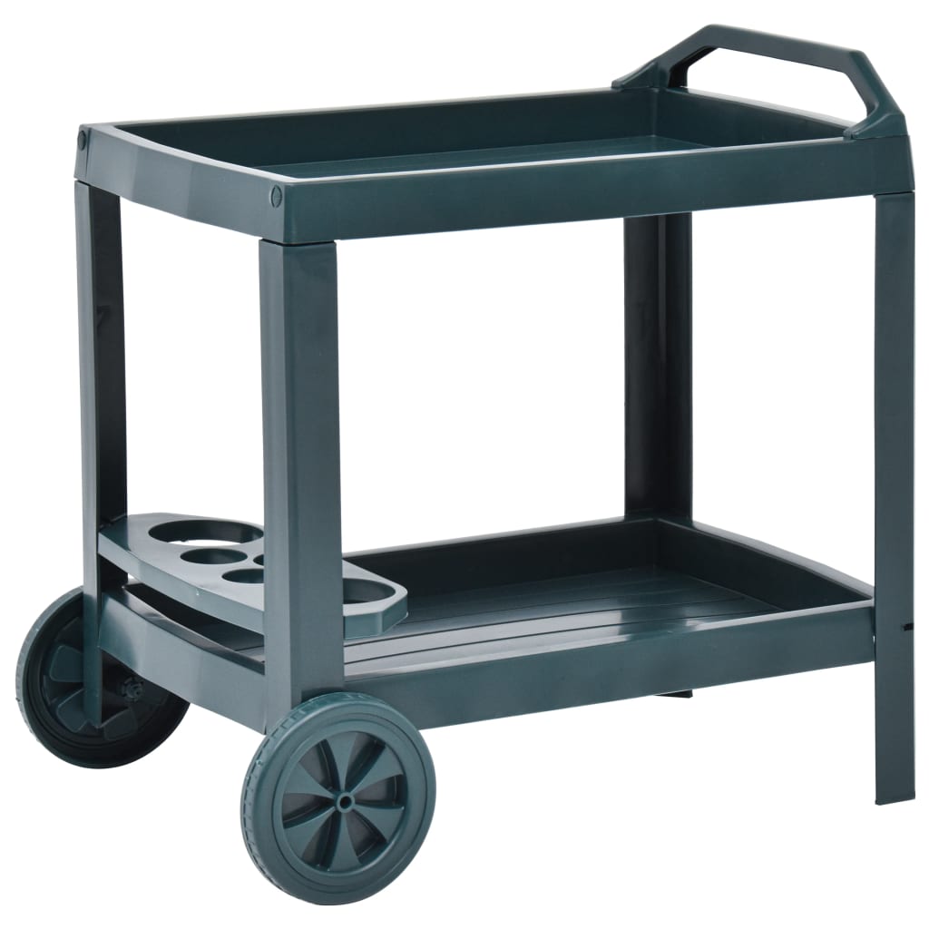Dranktrolley 69x53x72 cm kunststof groen Dranktrolley 69x53x72 cm kunststof groen