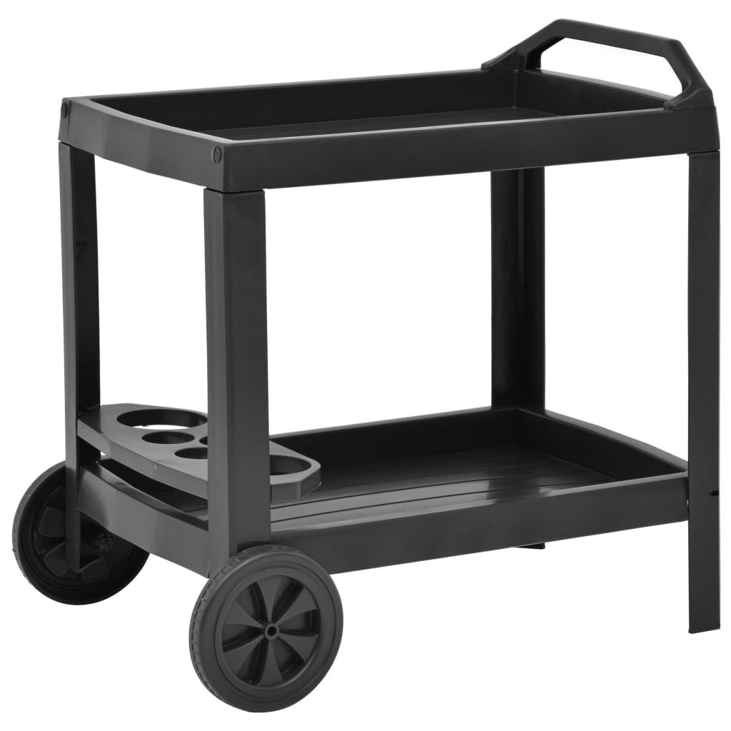 Dranktrolley 69x53x72 cm kunststof antraciet Dranktrolley 69x53x72 cm kunststof antraciet