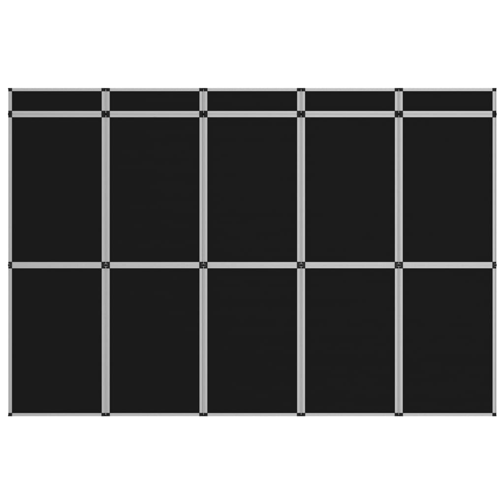 Promotiewand met 15 panelen inklapbaar 302x200 cm zwart Promotiewand met 15 panelen inklapbaar 302x200 cm zwart