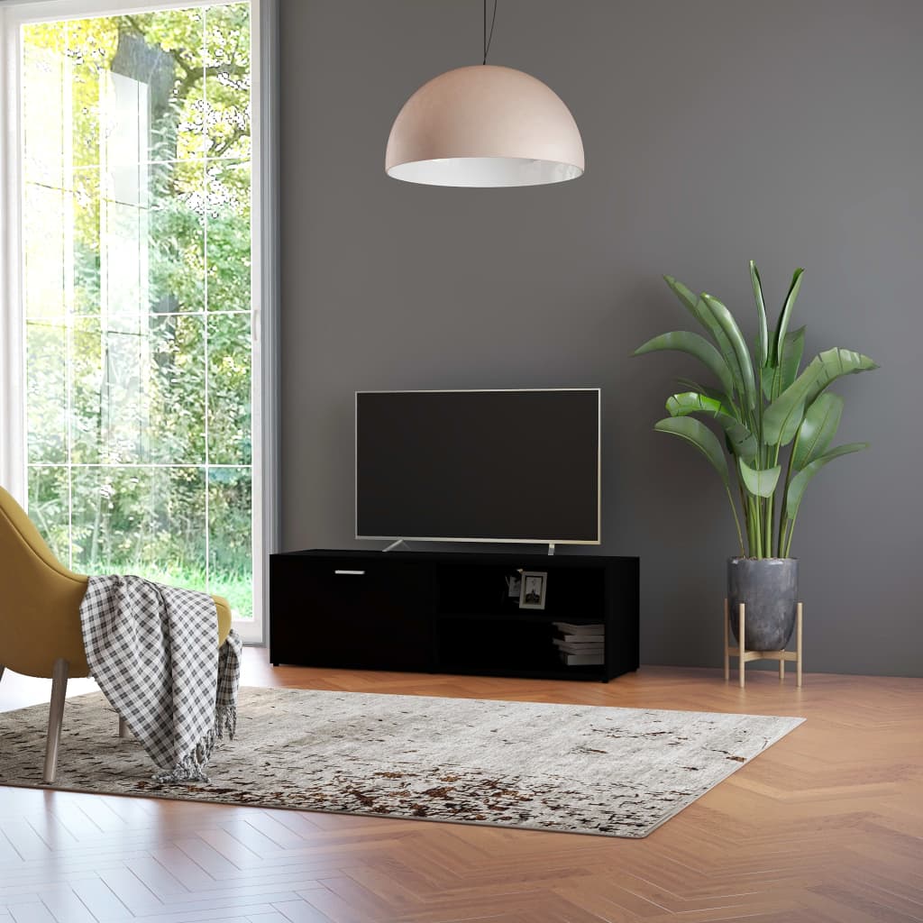 Tv-meubel 120x34x37 cm spaanplaat zwart Tv-meubel 120x34x37 cm spaanplaat zwart