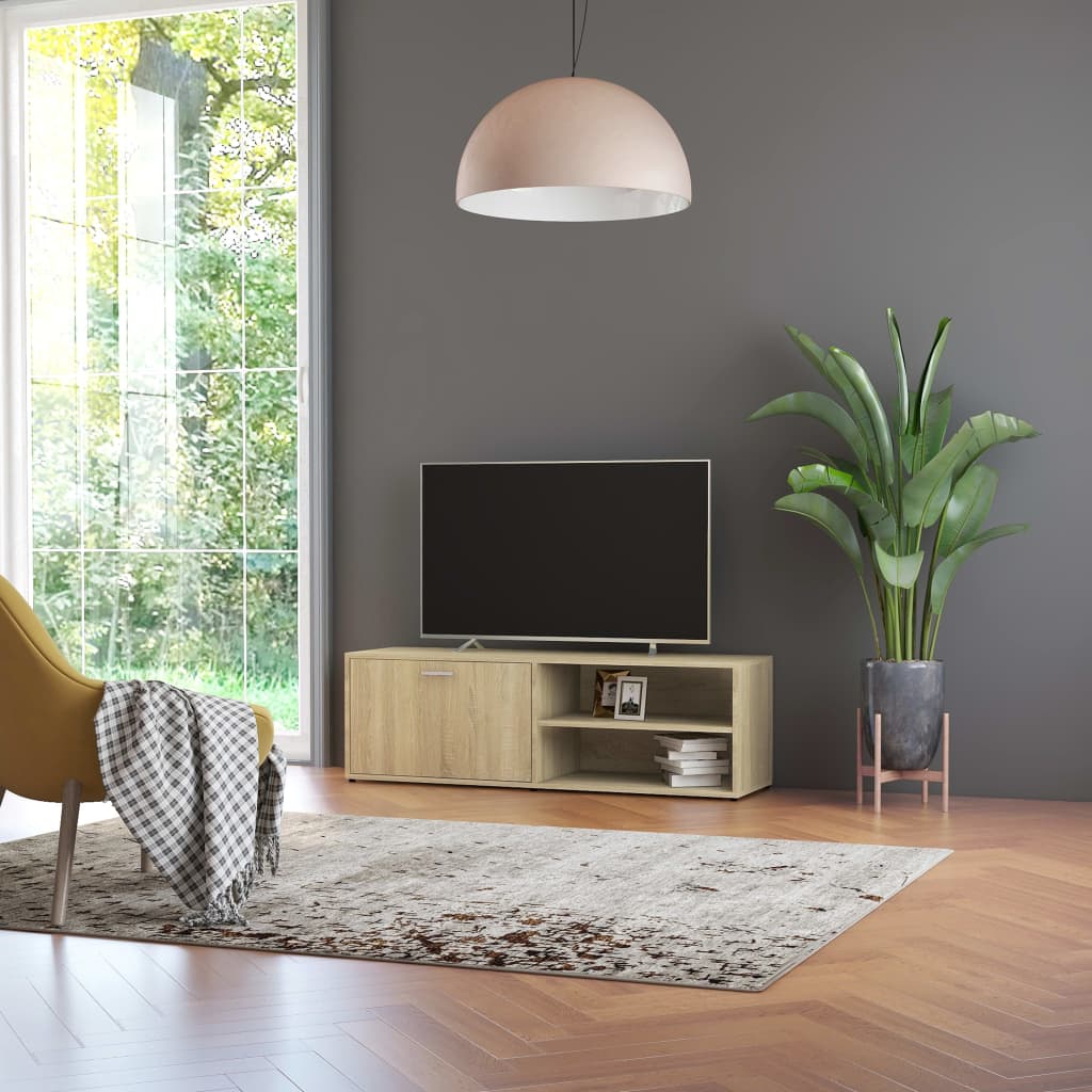 Tv-meubel 120x34x37 cm spaanplaat sonoma eikenkleurig Tv-meubel 120x34x37 cm spaanplaat sonoma eikenkleurig