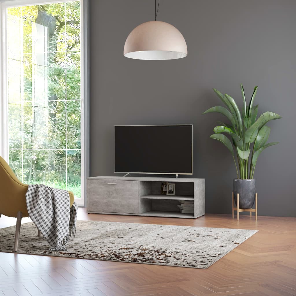 Tv-meubel 120x34x37 cm spaanplaat betongrijs Tv-meubel 120x34x37 cm spaanplaat betongrijs