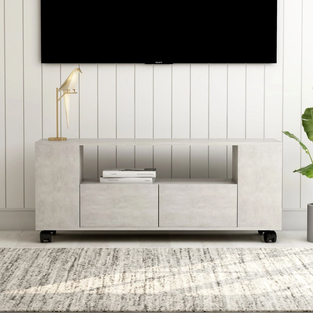 Tv-meubel 120x35x43 cm spaanplaat betongrijs Tv-meubel 120x35x43 cm spaanplaat betongrijs