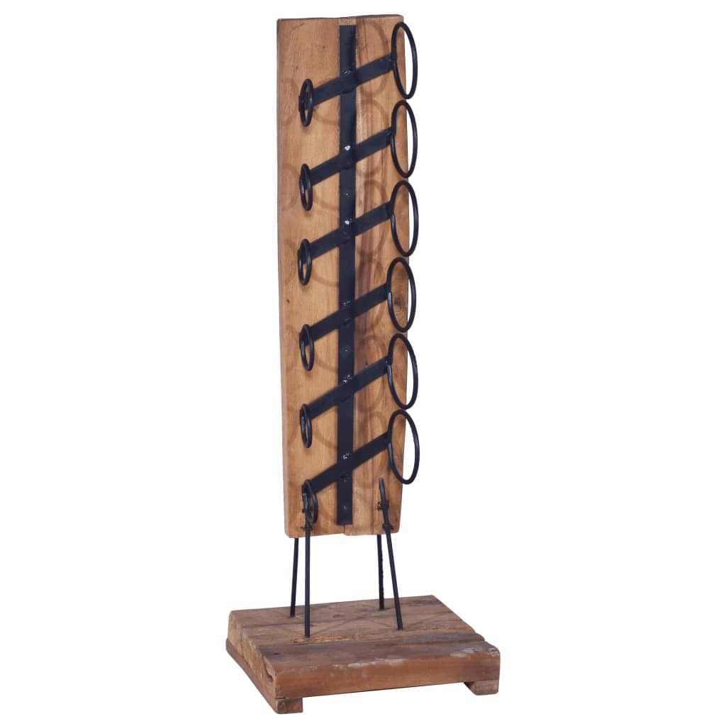 Wijnrek voor 6 flessen 35x35x100 cm massief teakhout Wijnrek voor 6 flessen 35x35x100 cm massief teakhout