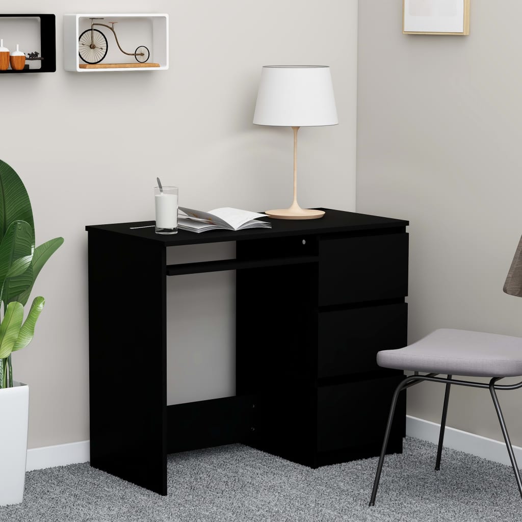 Bureau 90x45x76 cm spaanplaat zwart Bureau 90x45x76 cm spaanplaat zwart