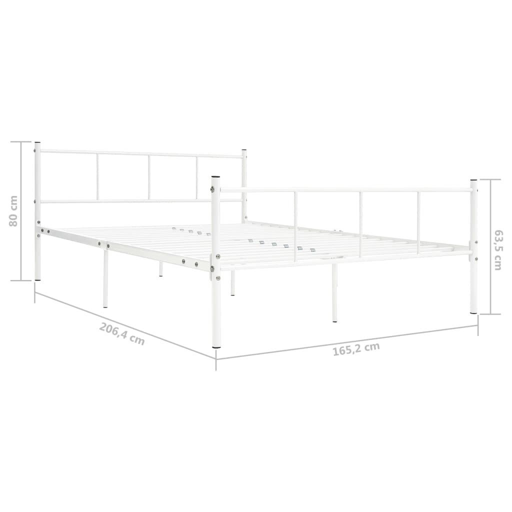 Bedframe metaal wit 160x200 cm Bedframe metaal wit 160x200 cm