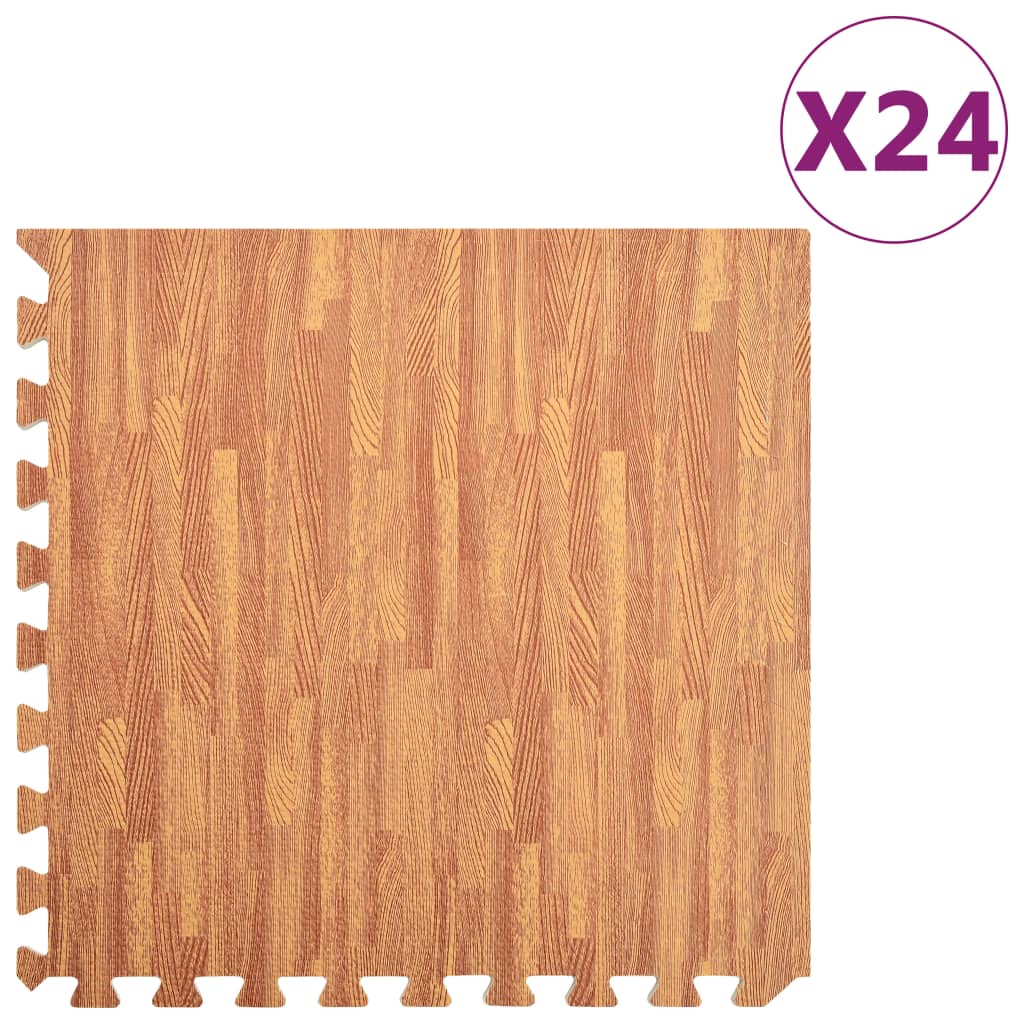 Vloermatten 24 st 8,64 EVA-schuim houtnerfprint Vloermatten 24 st 8,64 EVA-schuim houtnerfprint