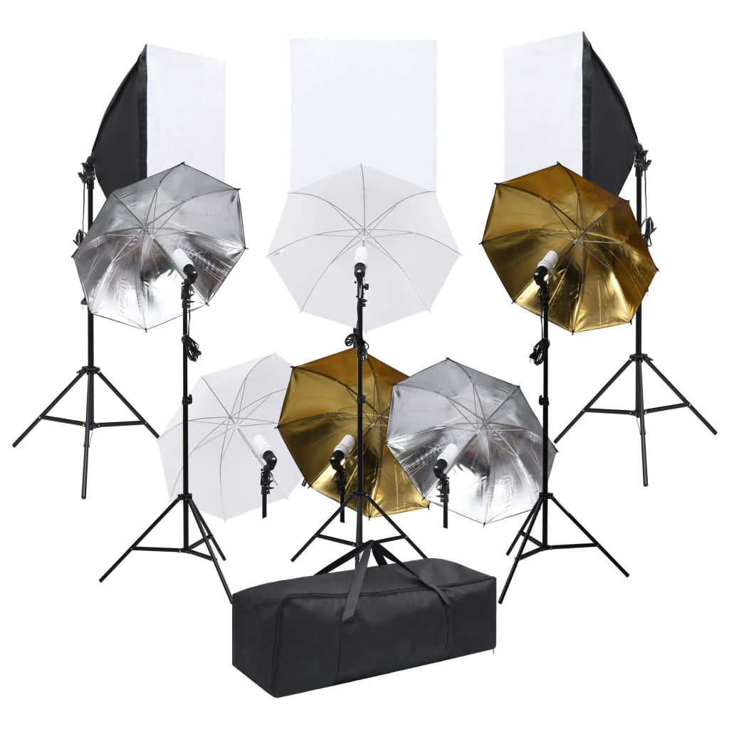 Fotostudioset met verlichtingsset en softboxen Fotostudioset met verlichtingsset en softboxen
