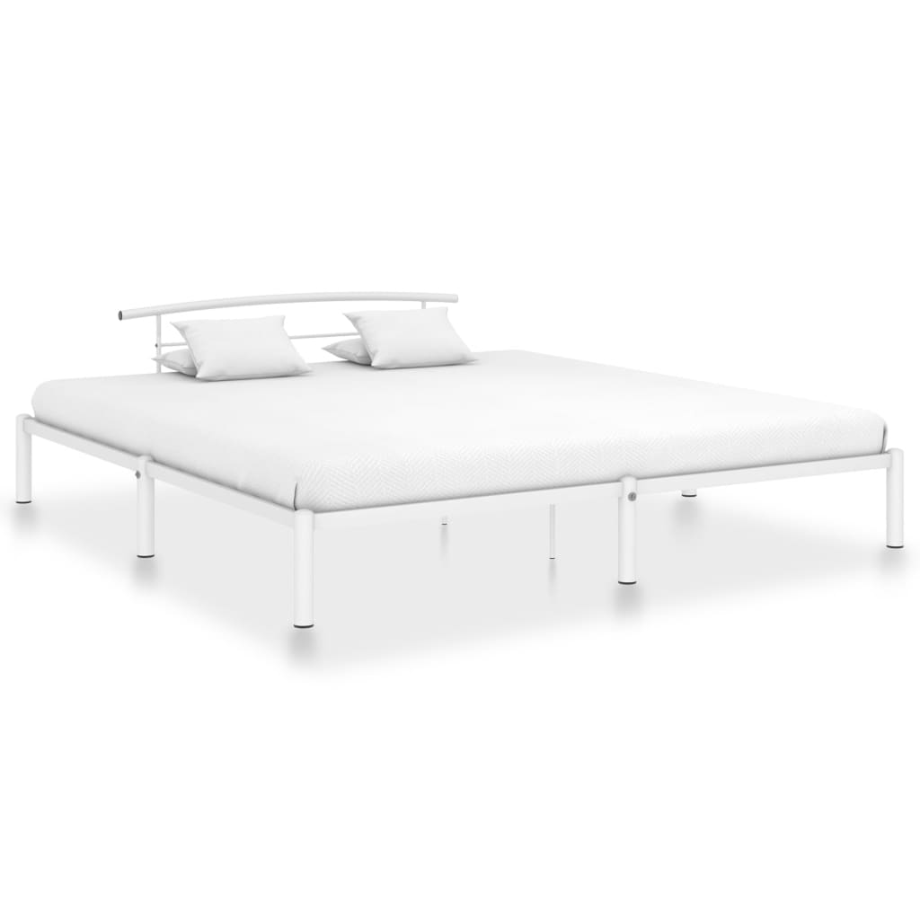 Bedframe metaal wit 200x200 cm Bedframe metaal wit 200x200 cm