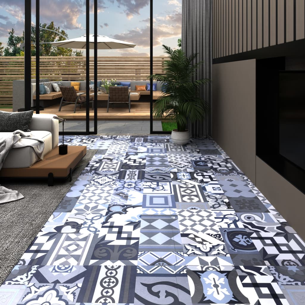 Vloerplanken zelfklevend 5,11 m PVC gekleurd patroon