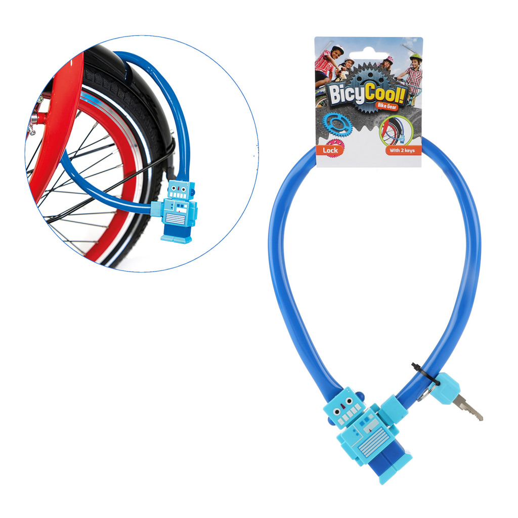 BicyCool Robot Fietsslot + 2 Sleutels Blauw BicyCool Robot Fietsslot + 2 Sleutels Blauw