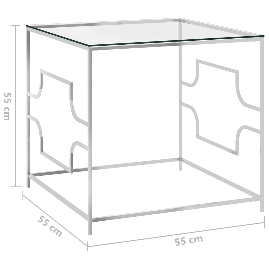 Salontafel 55x55x55 cm roestvrij staal Salontafel 55x55x55 cm roestvrij staal