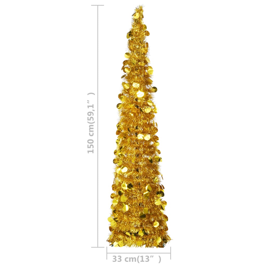 Kunstkerstboom pop-up 150 cm PET goudkleurig Kunstkerstboom pop-up 150 cm PET goudkleurig