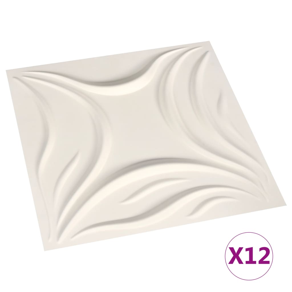 12 st Wandpanelen 3D 3 m 0,5x0,5 m 12 st Wandpanelen 3D 3 m 0,5x0,5 m