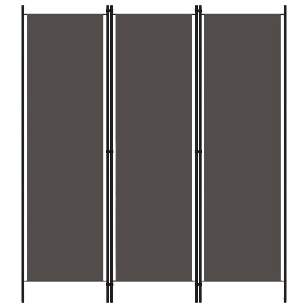 Kamerscherm met 3 panelen 150x180 cm antraciet Kamerscherm met 3 panelen 150x180 cm antraciet
