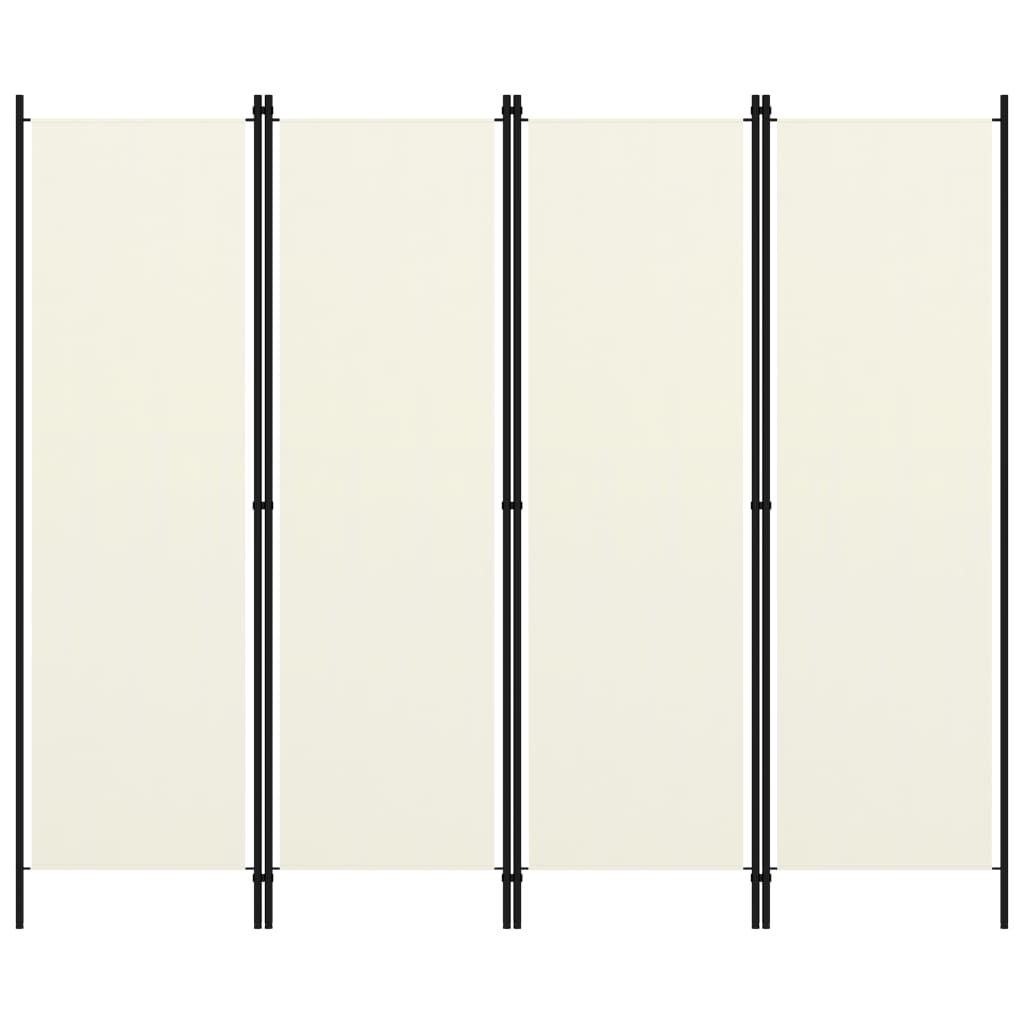 Kamerscherm met 4 panelen 200x180 cm crmewit Kamerscherm met 4 panelen 200x180 cm crmewit