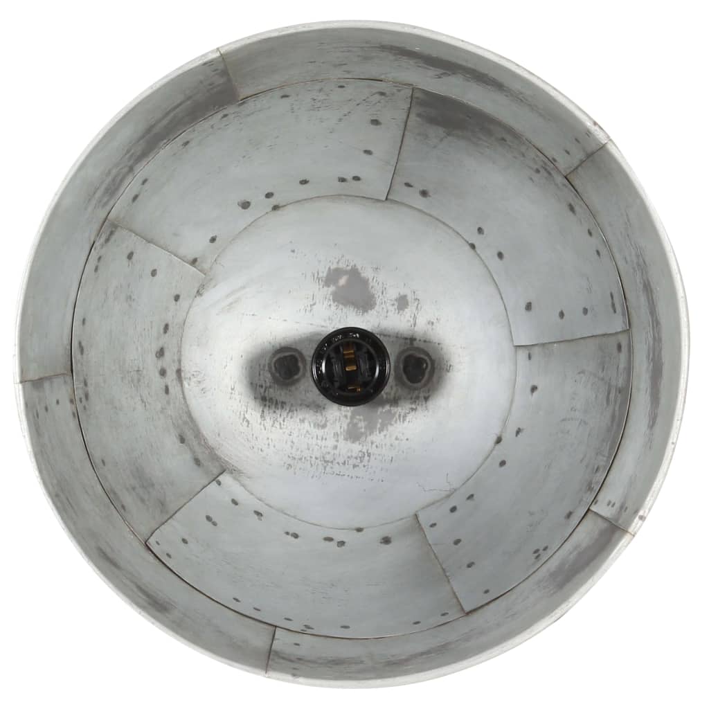 Hanglamp industrieel vintage rond 25 W E27 31 cm zilverkleurig Hanglamp industrieel vintage rond 25 W E27 31 cm zilverkleurig