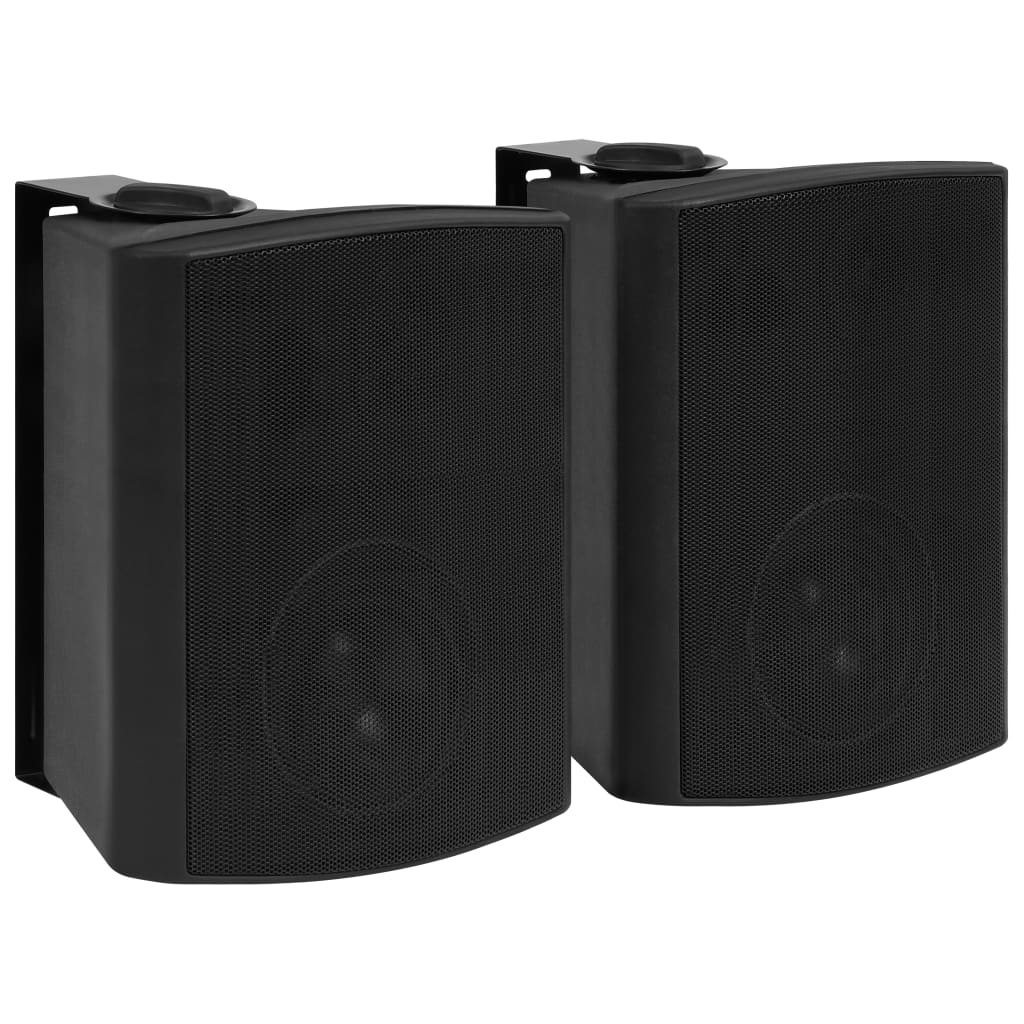 Stereoluidsprekers wandmontage 2 st 120 W zwart Stereoluidsprekers wandmontage 2 st 120 W zwart