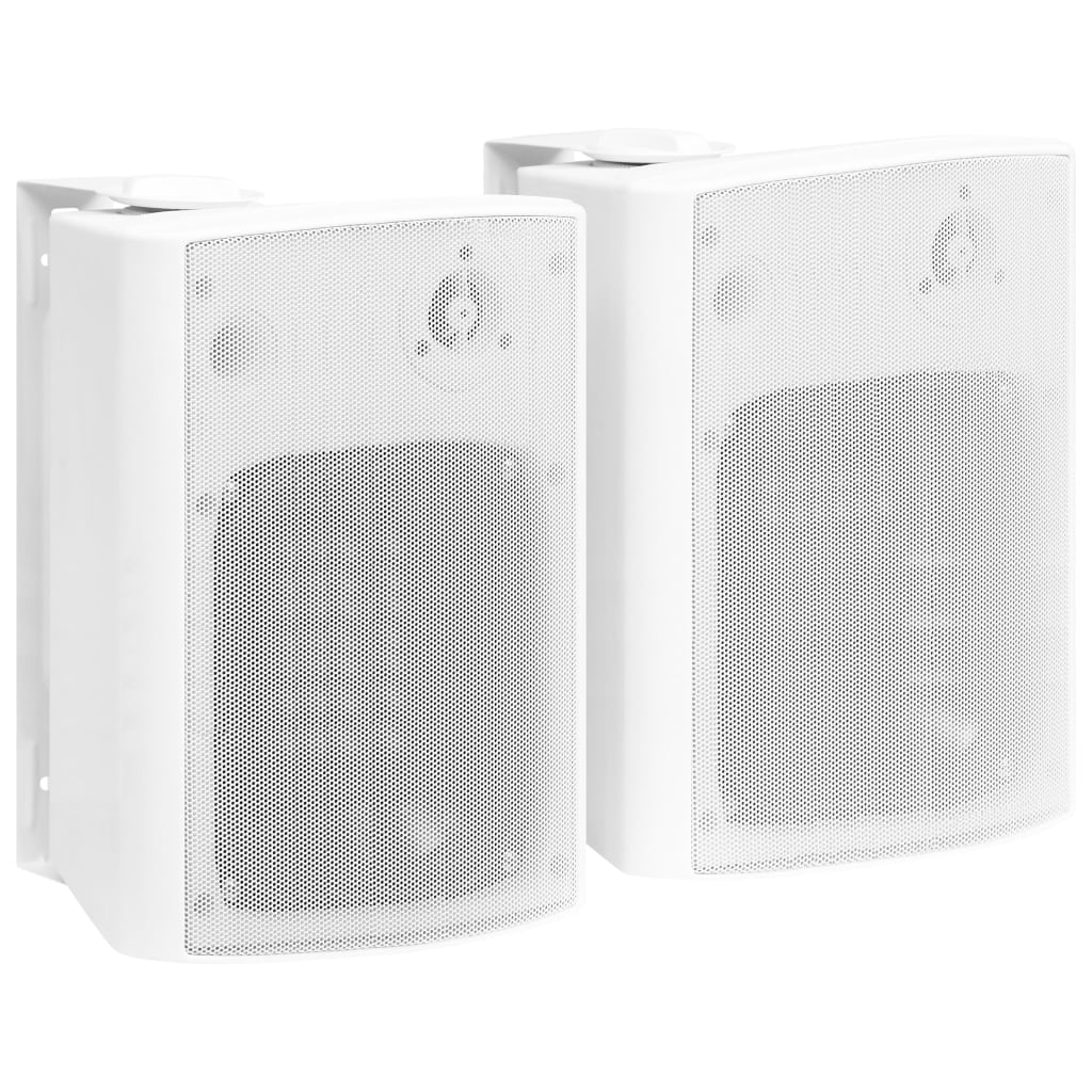Stereoluidsprekers wandmontage 2 st 120 W wit Stereoluidsprekers wandmontage 2 st 120 W wit
