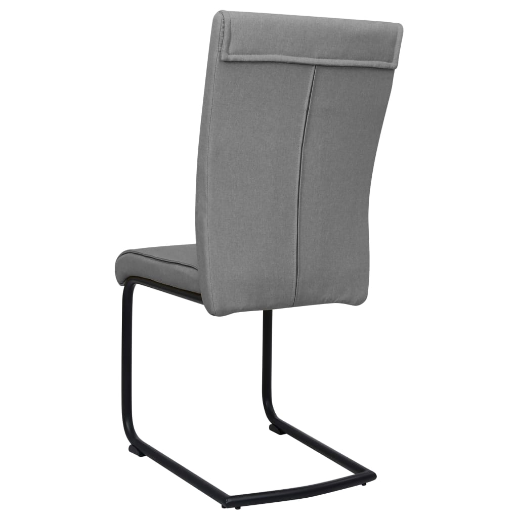 Eetkamerstoelen 2 st stof lichtgrijs Eetkamerstoelen 2 st stof lichtgrijs