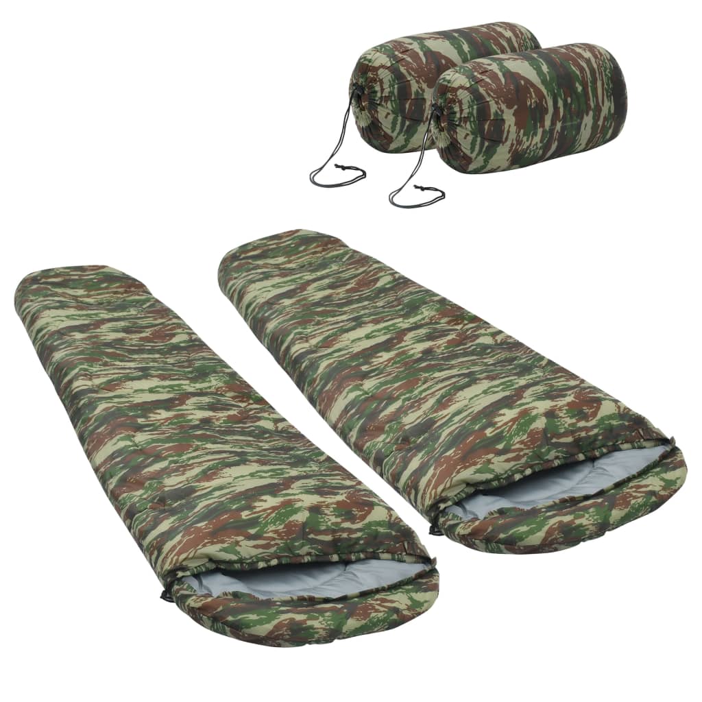 Slaapzakken 2 st lichtgewicht 15 850 g camouflage Slaapzakken 2 st lichtgewicht 15 850 g camouflage