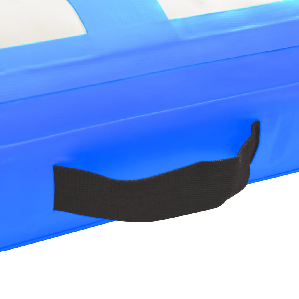 Gymnastiekmat met pomp opblaasbaar 60x100x10 cm PVC blauw Gymnastiekmat met pomp opblaasbaar 60x100x10 cm PVC blauw