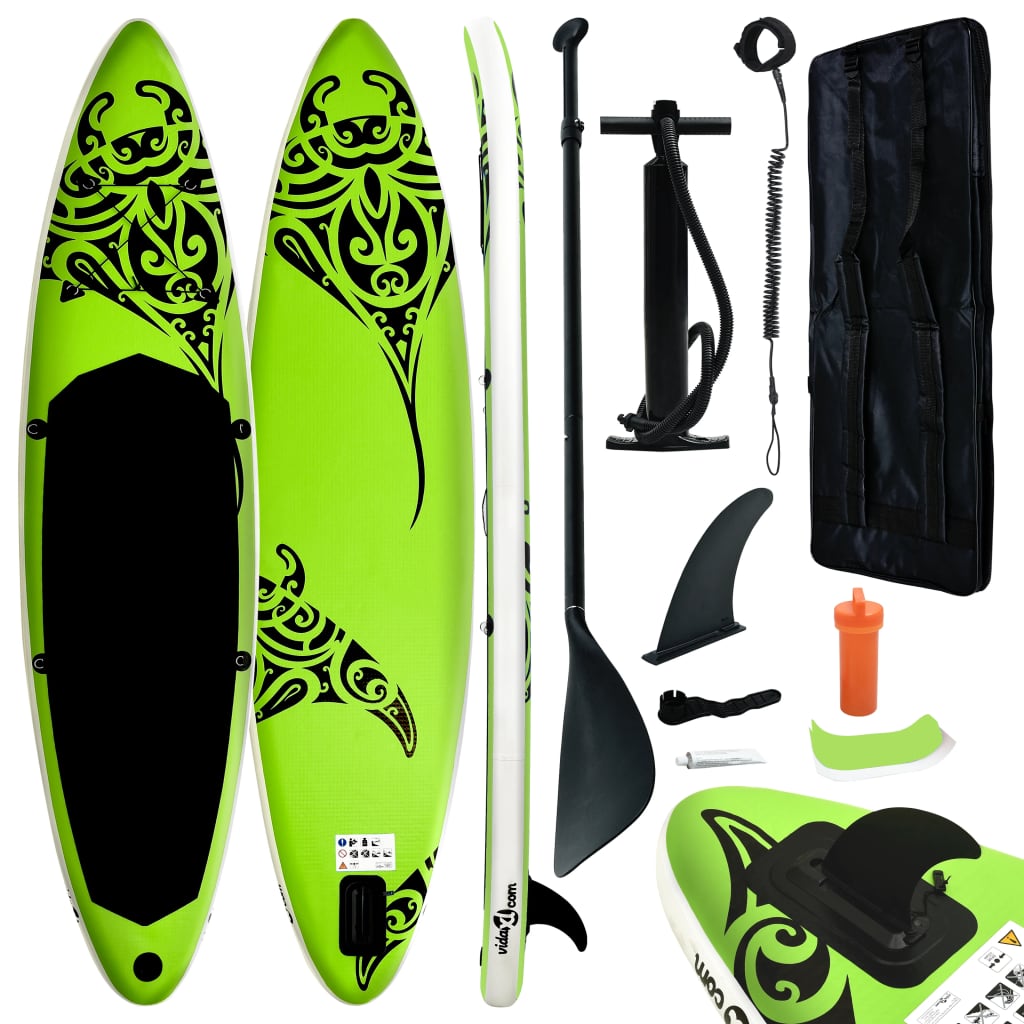 Stand Up Paddleboardset opblaasbaar 320x76x15 cm groen Stand Up Paddleboardset opblaasbaar 320x76x15 cm groen