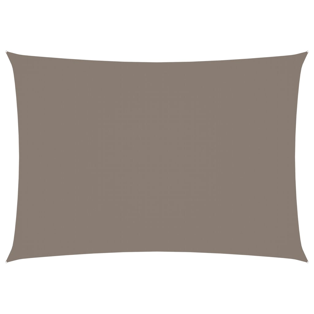 Zonnescherm rechthoekig 3,5x4,5 m oxford stof taupe