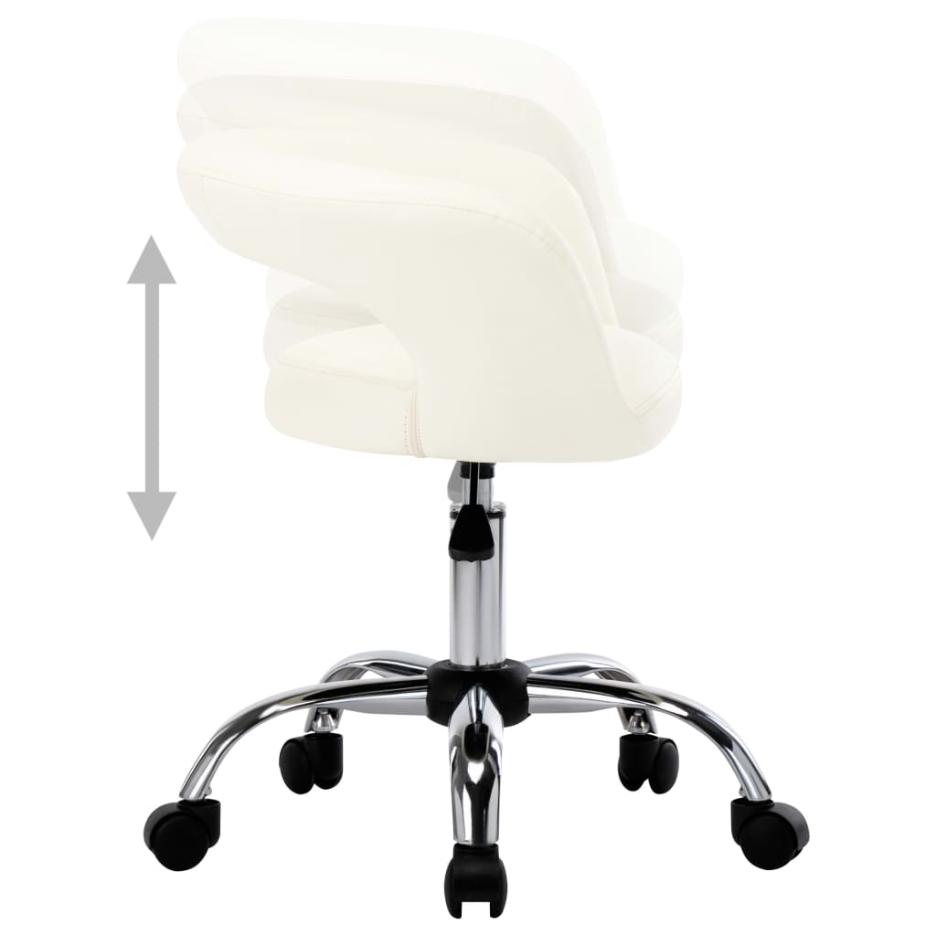 Eetkamerstoelen 2 st kunstleer wit Eetkamerstoelen 2 st kunstleer wit