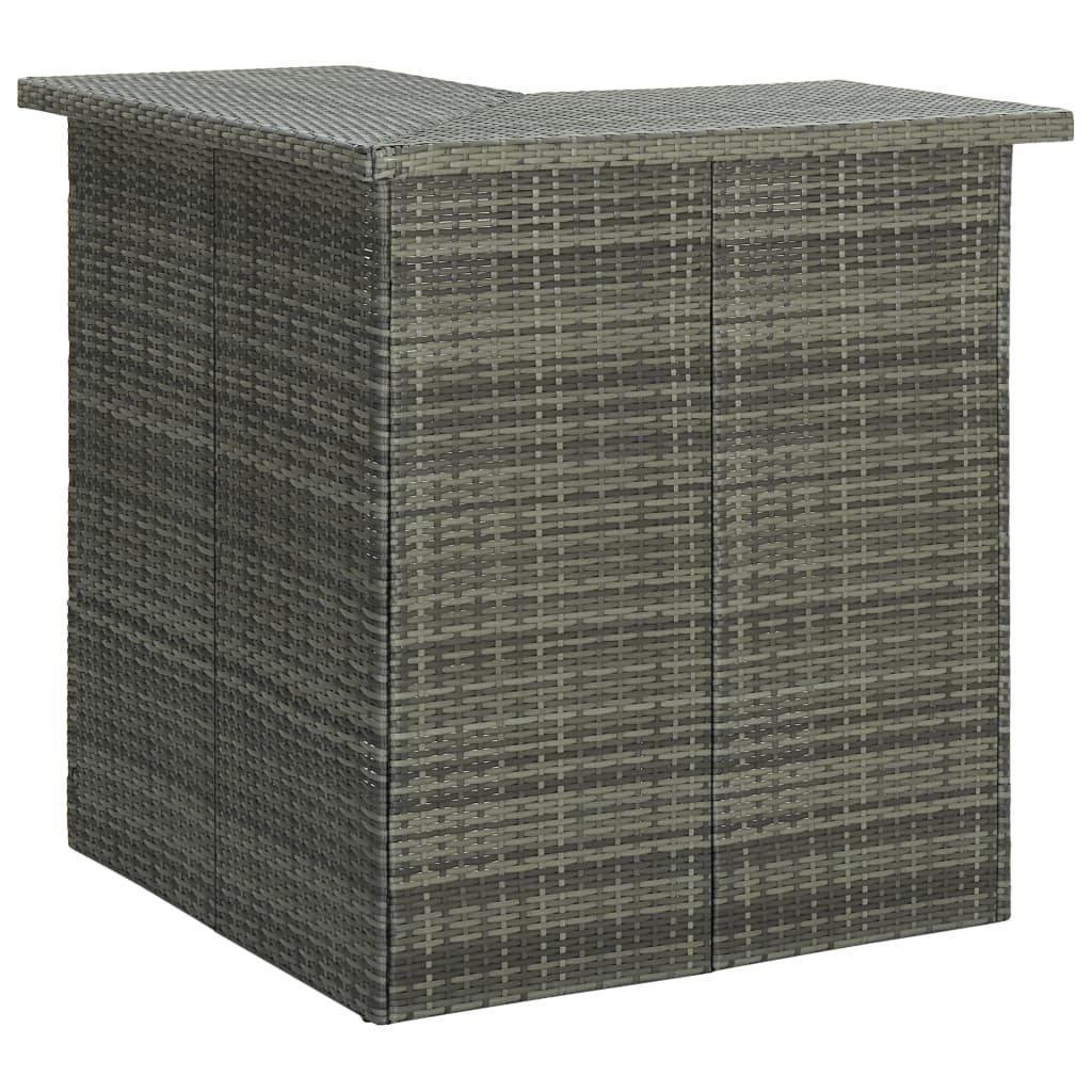 Hoekbartafel 100x50x105 cm poly rattan grijs Hoekbartafel 100x50x105 cm poly rattan grijs
