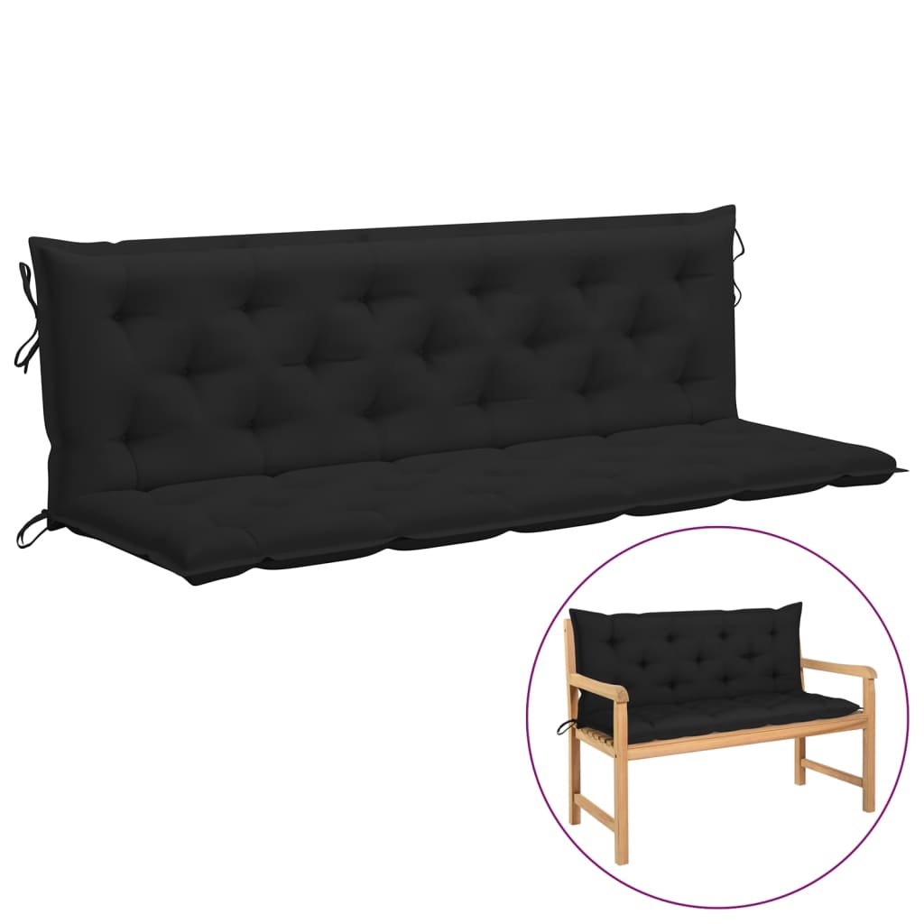 Kussen voor schommelstoel 180 cm stof zwart Kussen voor schommelstoel 180 cm stof zwart